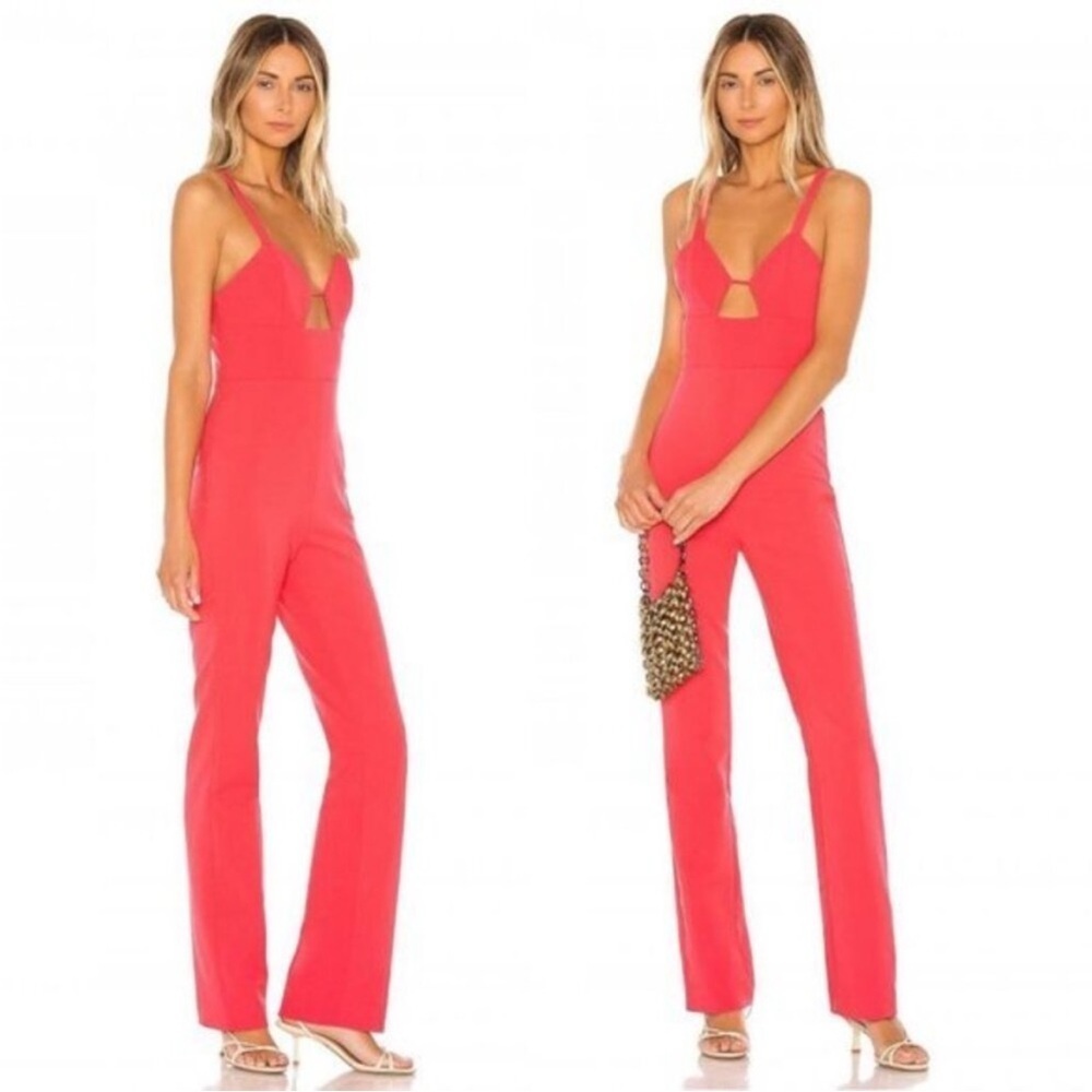 NBD Revolve Citrine Jumpsuit Pantsuit in Coral Pink Women’s Medium